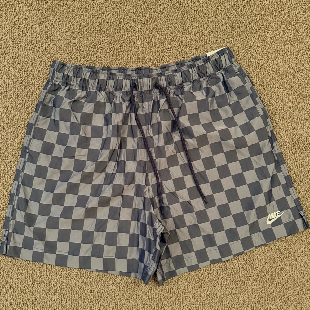 Men’s Nike Blue Checkered Shorts